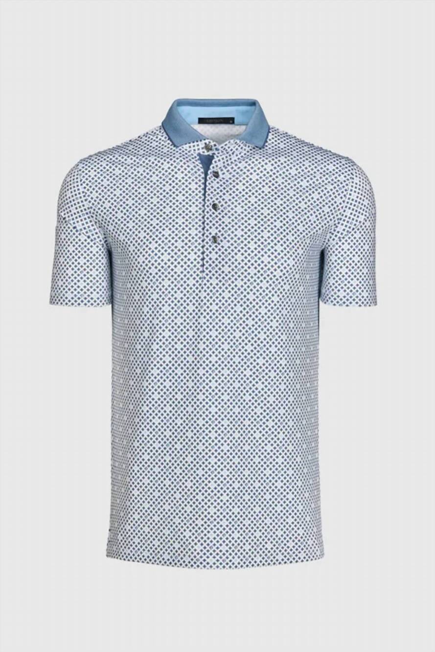 NEW GREYSON CLOTHIERS men's pack mentality polo in arctic